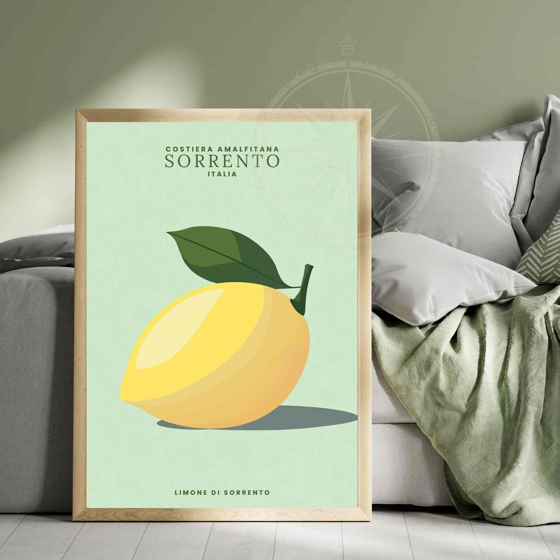 Sorrento lemon Poster | Sorrento print, Italy | Minimalist poster