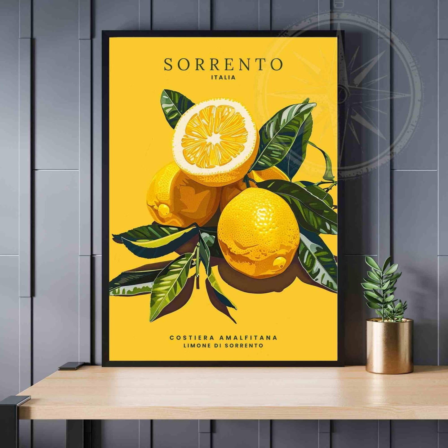 Sorrento lemon Poster | Sorrento travel print, Italy | Minimalist poster