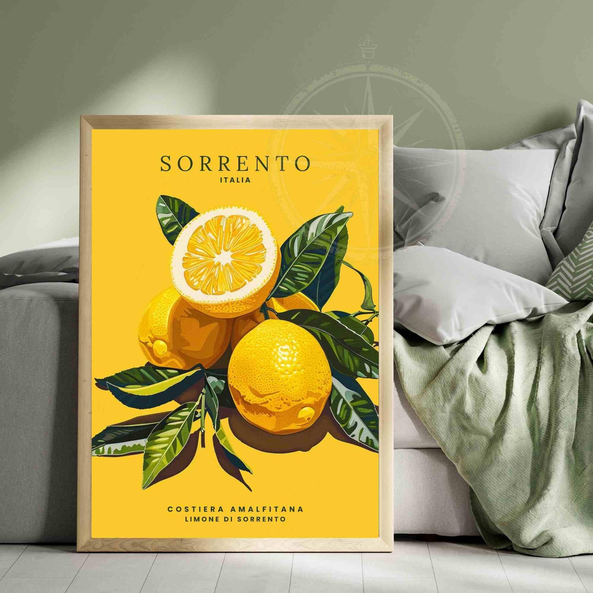 Sorrento lemon Poster | Sorrento travel print, Italy | Minimalist poster