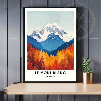 Affiche Le Mont Blanc | Impression Mont Blanc | Affiche Les Alpes