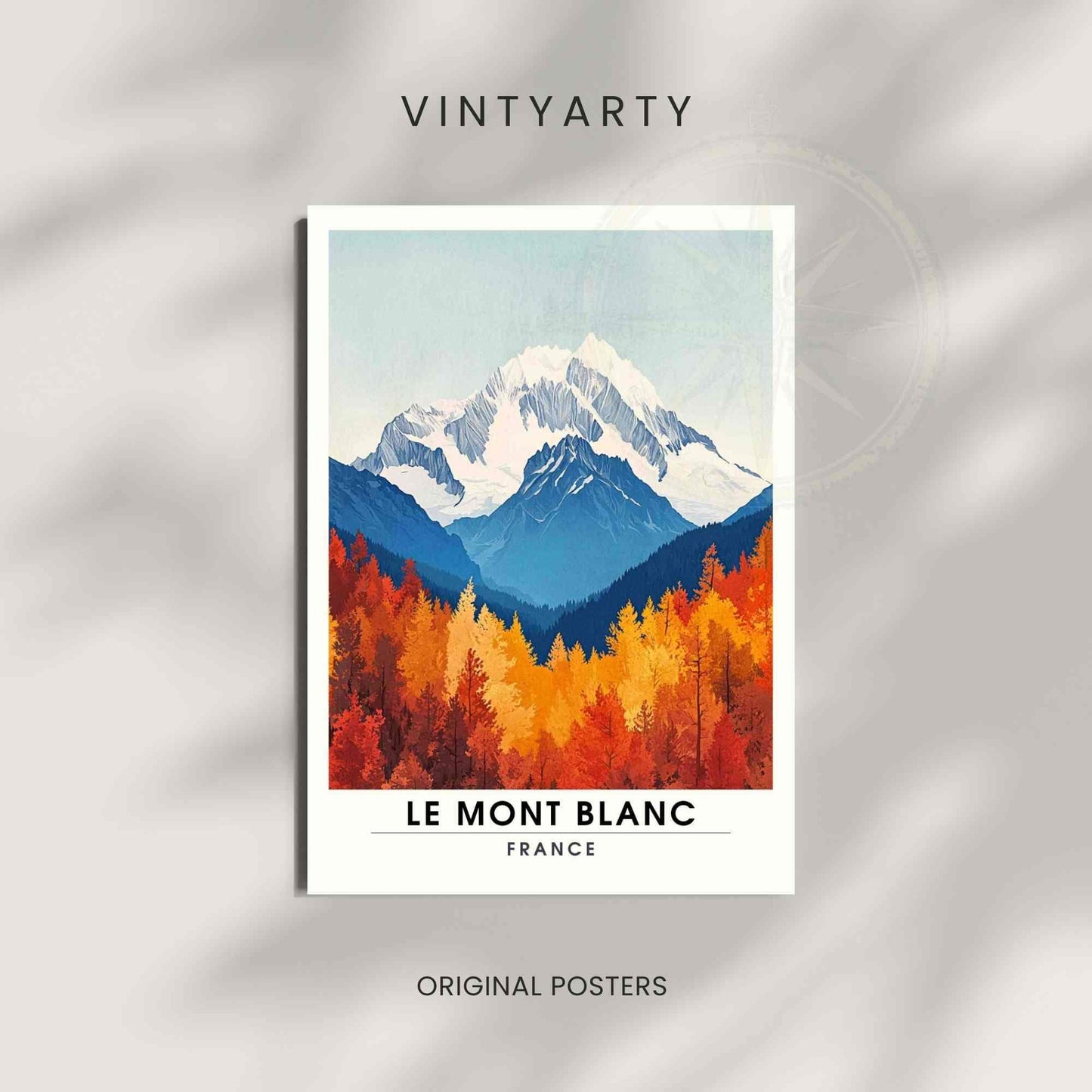 Affiche Le Mont Blanc | Impression Mont Blanc | Affiche Les Alpes