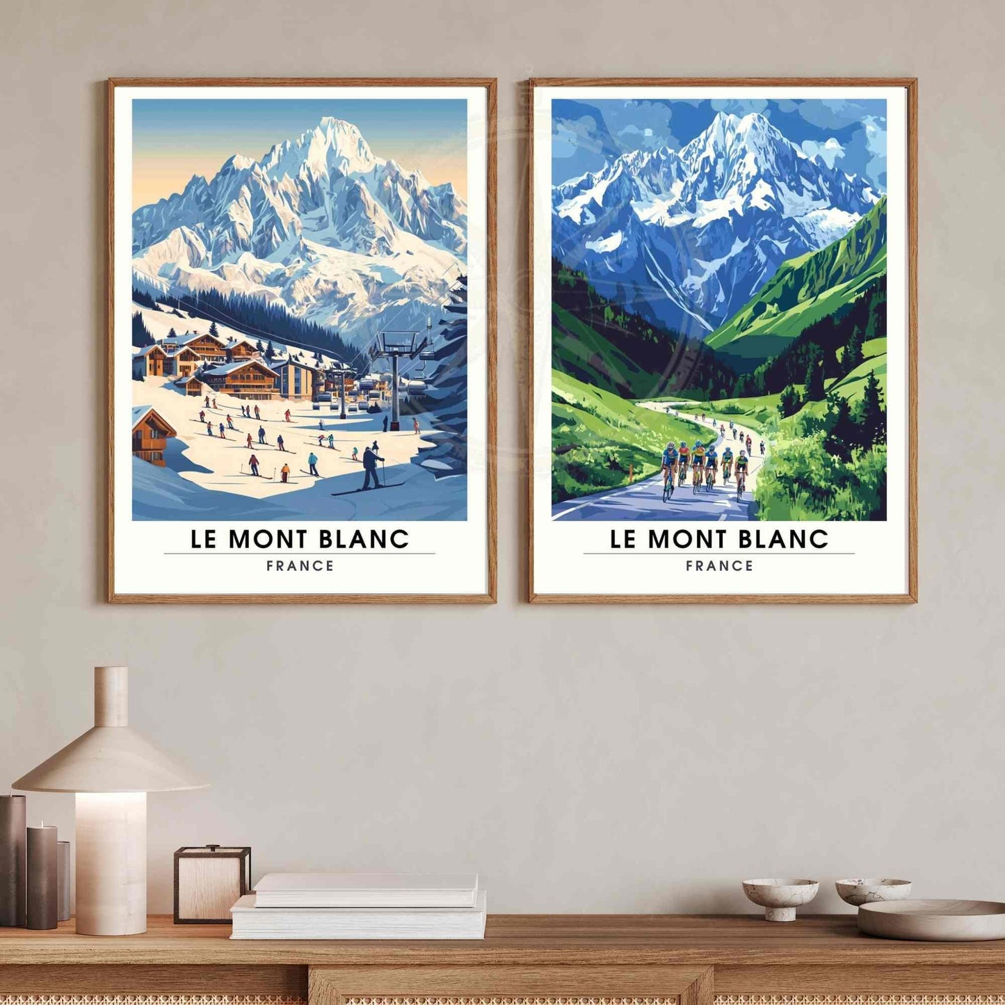 Affiche Le Mont Blanc | Impression Mont Blanc | Affiche Les Alpes - Tour de France