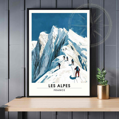 Affiche Les Alpes | Impression Les alpes | Affiche Montagne