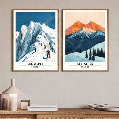 Affiche Les Alpes | Impression Les alpes | Affiche Montagne