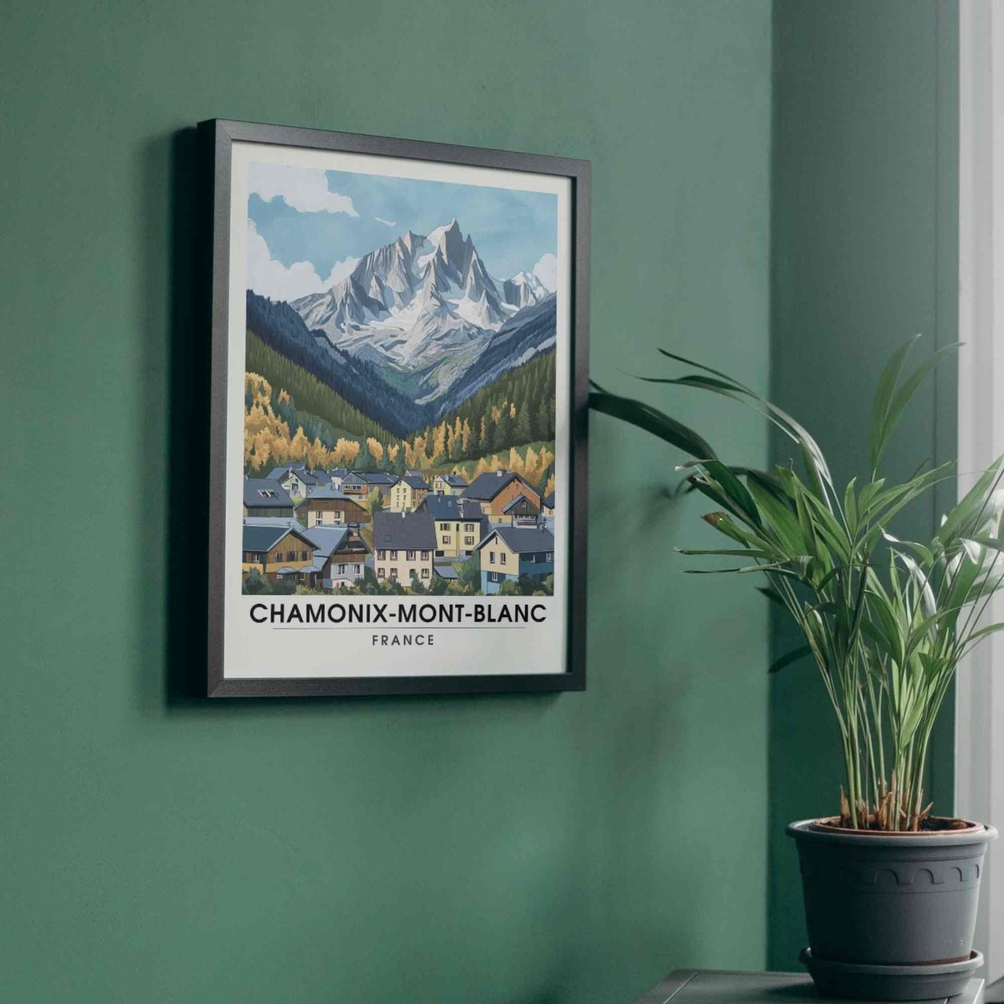 Affiche Chamonix-Mont-Blanc | Impression Mont Blanc | Affiche Les Alpes