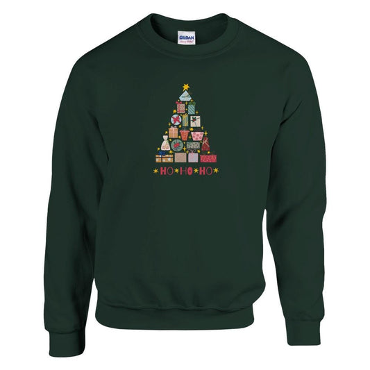 Sweat unisexe Noël - Sapin de noël et cadeau - 10 couleurs disponibles