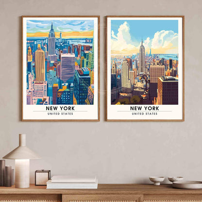 Affiche New York | Impression New York City | Poster de l'Empire State Building