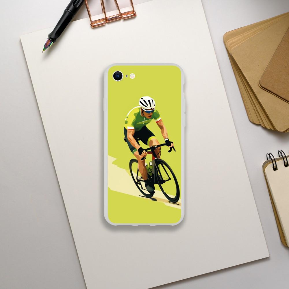 Coque Téléphone Transparente Tour de France – Protection Flexible et Moderne - Maillot vert