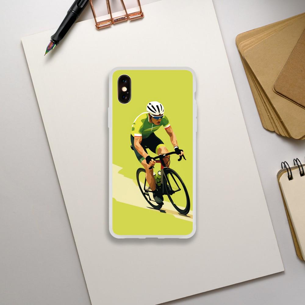 Coque Téléphone Transparente Tour de France – Protection Flexible et Moderne - Maillot vert