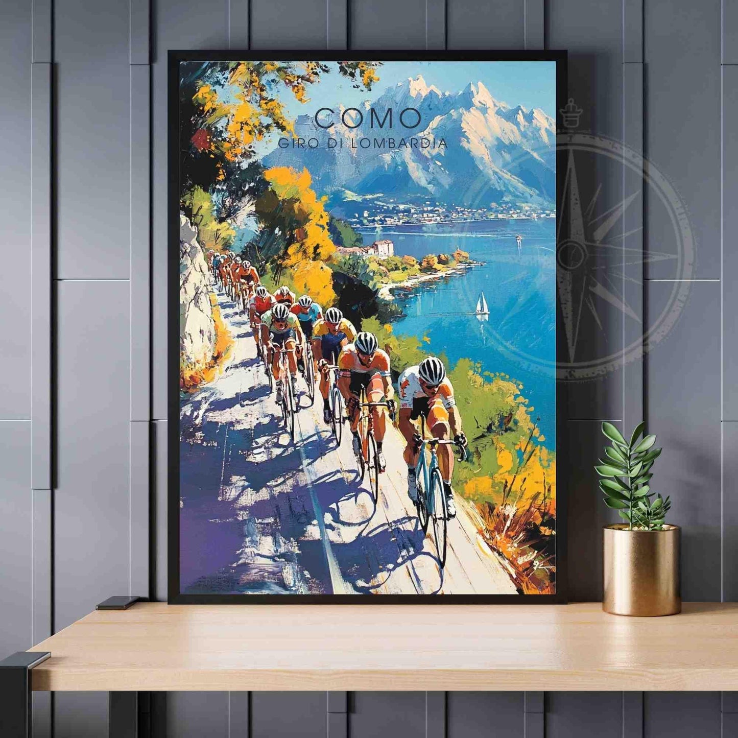 Affiche Tour de Lombardie - Impression Tour de Lombardie, Italie - Lac come