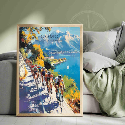 Affiche Tour de Lombardie - Impression Tour de Lombardie, Italie - Lac come