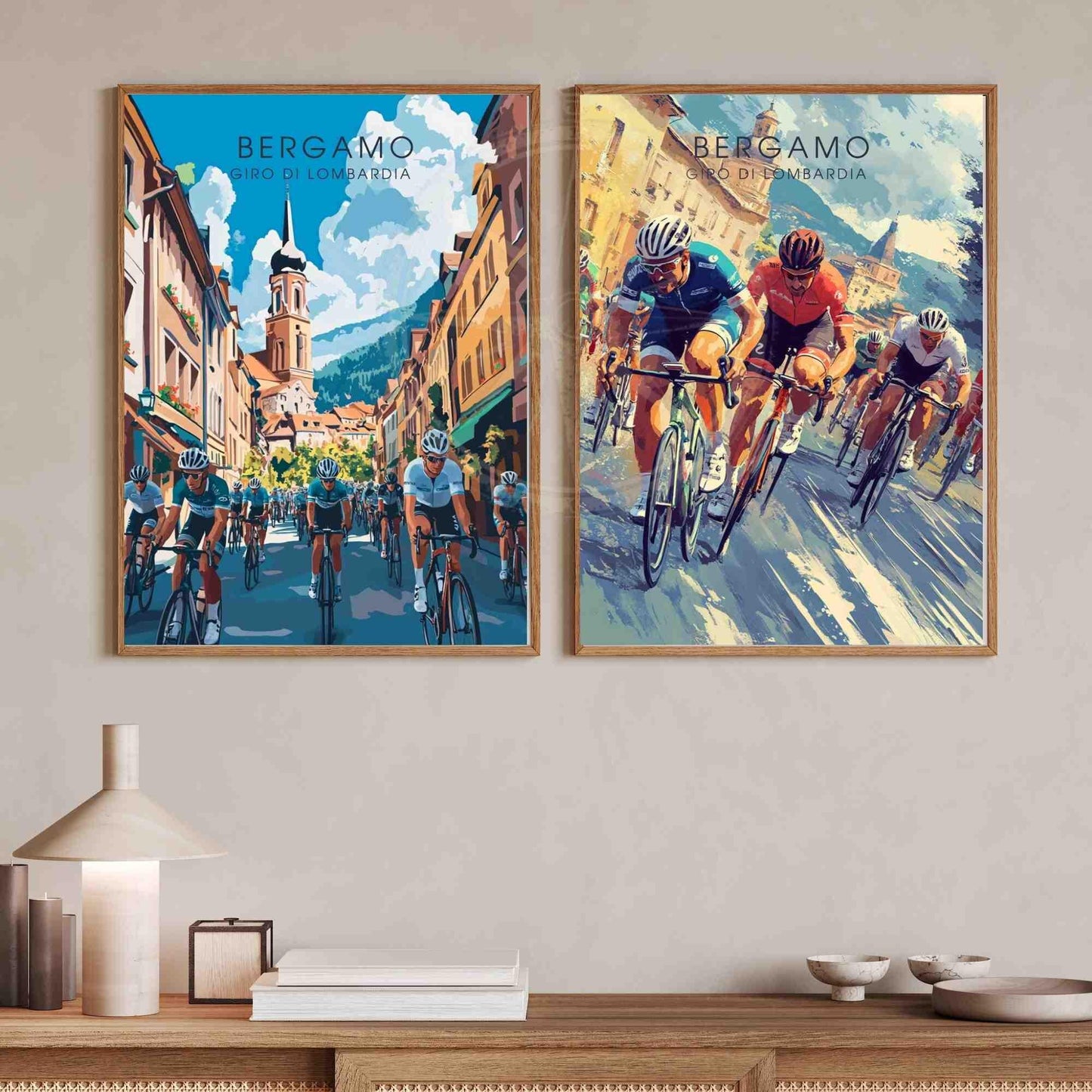 Affiche Tour de Lombardie - Impression de voyage Tour de Lombardie, Italie - Bergame