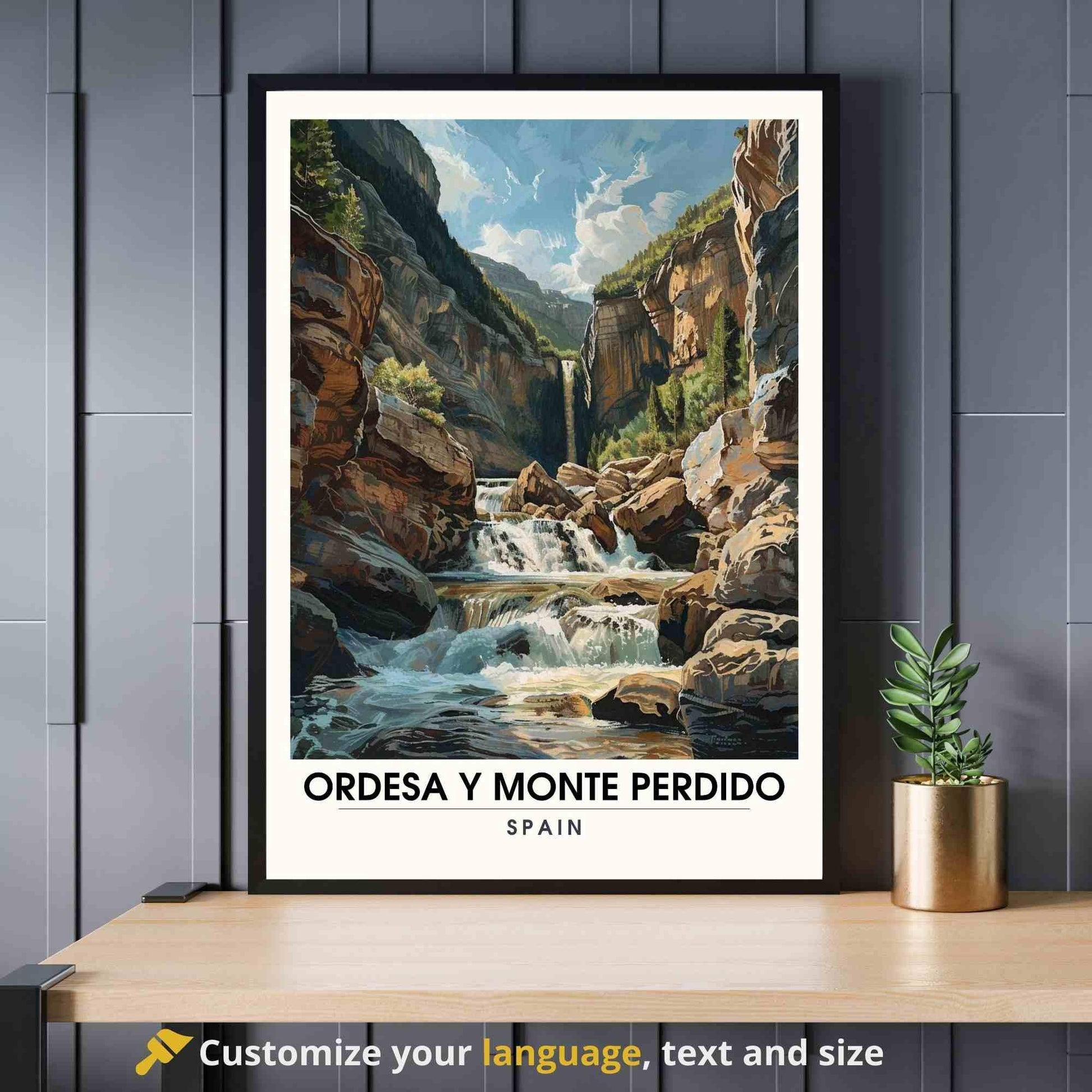 Affiche Ordesa y Monte Perdido | Impression de voyage de Ordesa y Monte Perdido