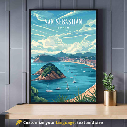 Affiche Saint-Sébastien | Impression Saint-Sébastien, Espagne