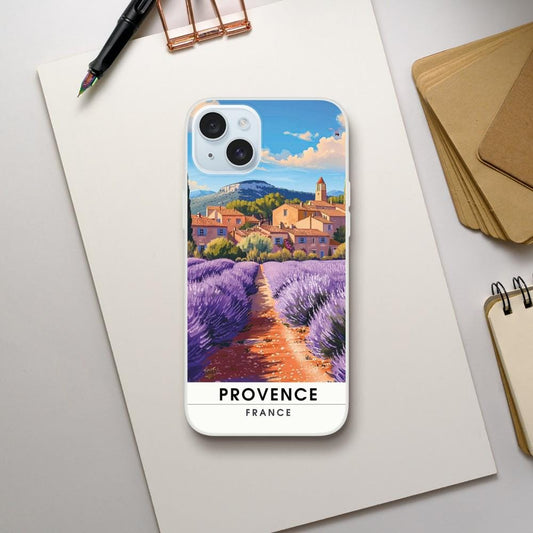 Coque Téléphone Transparente Provence – Protection Flexible et Moderne