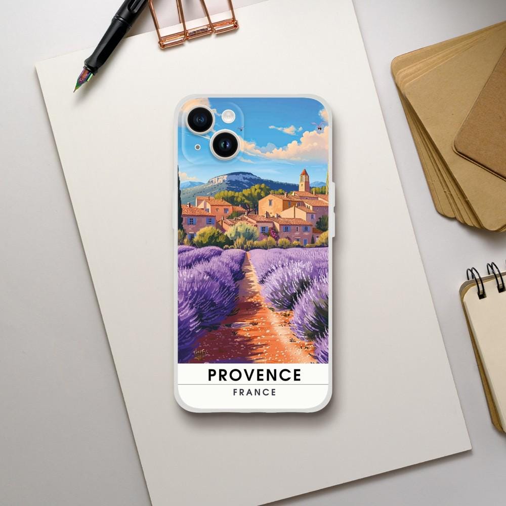 Coque Téléphone Transparente Provence – Protection Flexible et Moderne