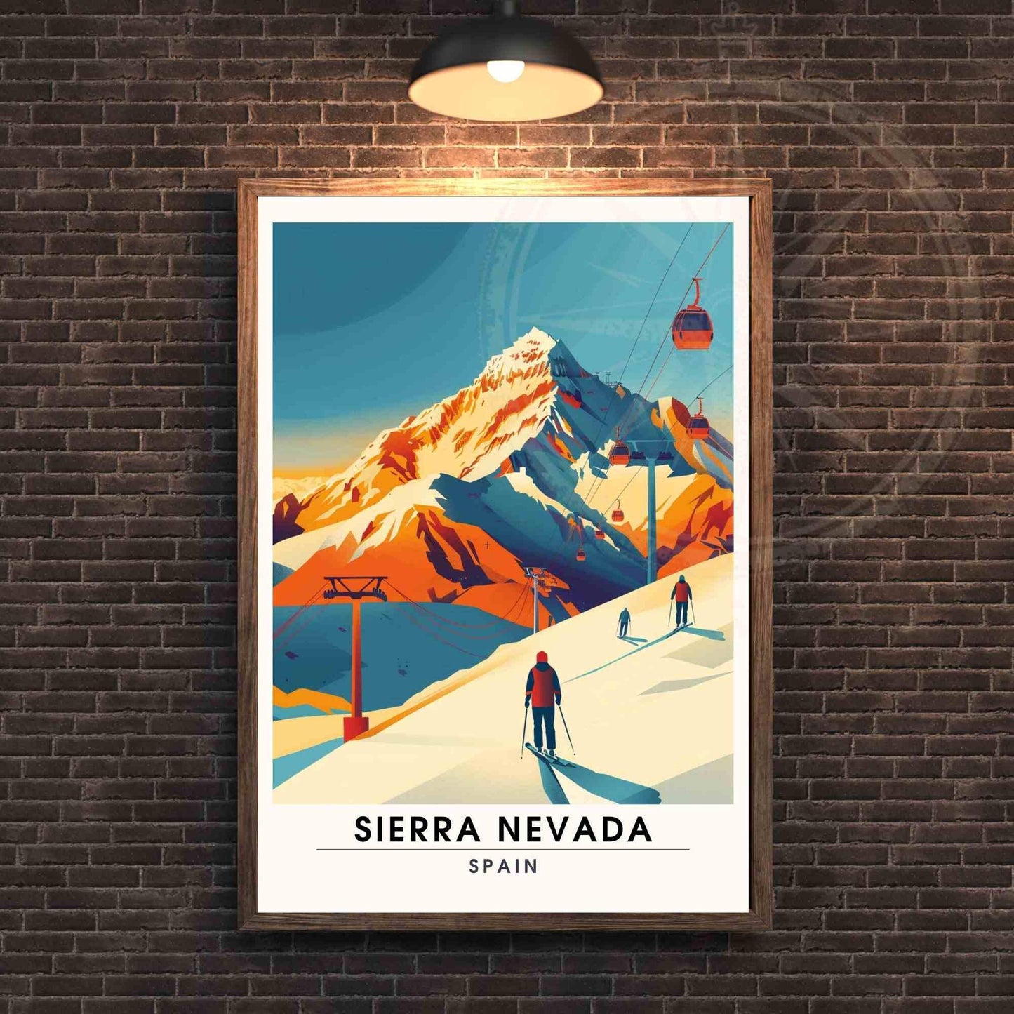 Affiche Sierra Nevada | Impression Sierra Nevada, Espagne - Station de ski