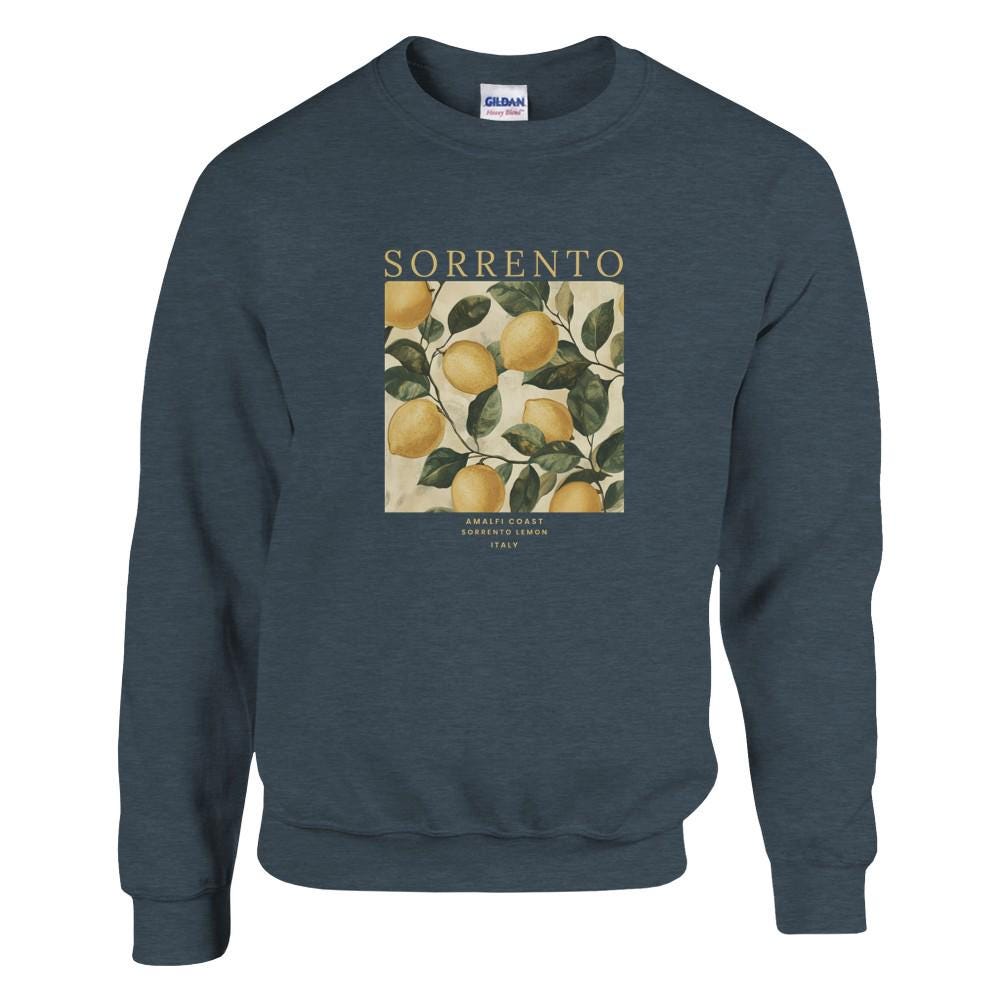 Sweat Unisexe Sorrente, Italie | Sweat Unisexe citron de Sorrente, Italie -10 couleurs disponibles - Design vintage