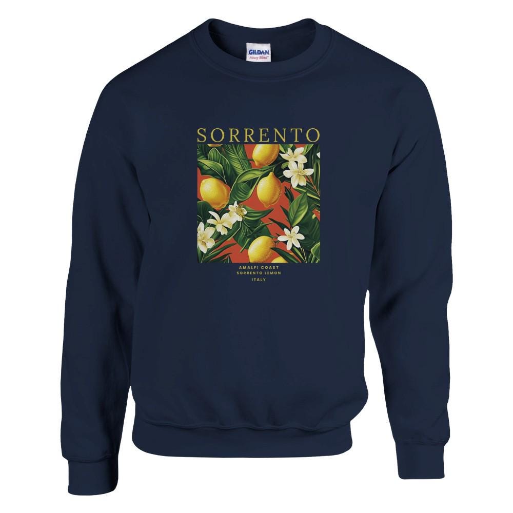 Sweat Unisexe Sorrente, Italie | Sweat Unisexe citron de Sorrente, Italie -10 couleurs disponibles - Citron et terracotta