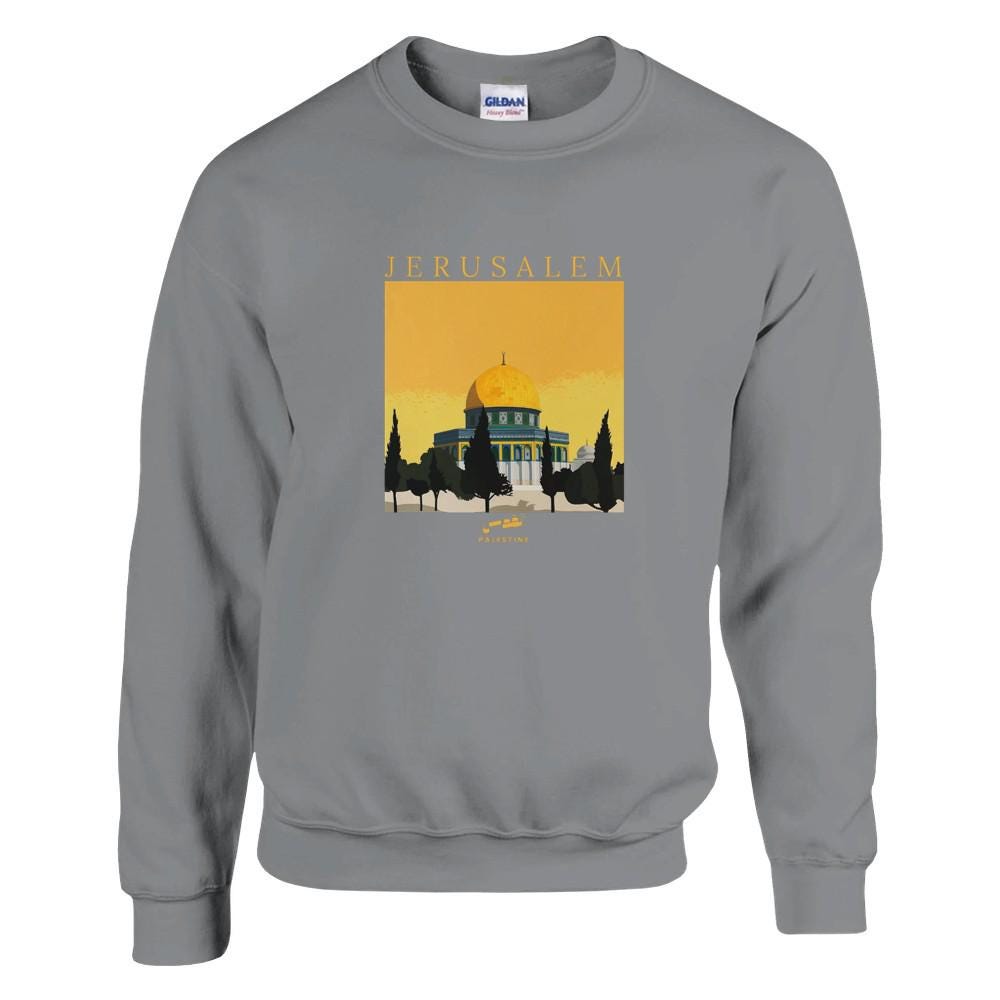 Sweat Unisexe Jérusalem, Palestine | Sweat en arabe -10 couleurs disponibles