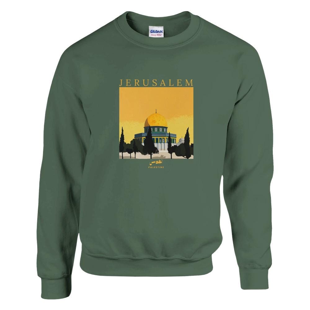 Sweat Unisexe Jérusalem, Palestine | Sweat en arabe -10 couleurs disponibles