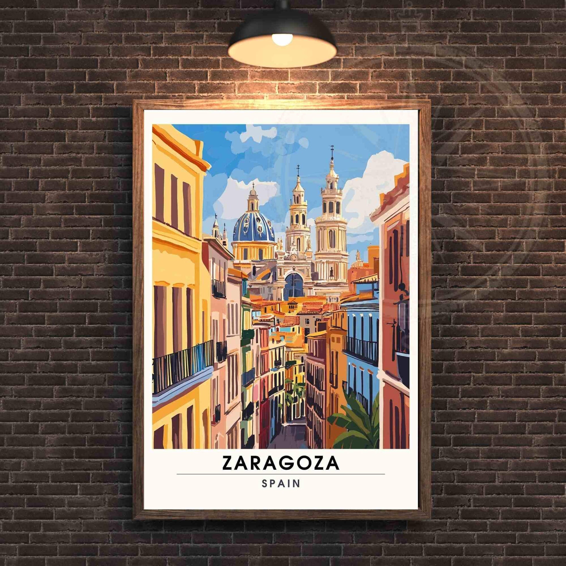 Zaragoza travel print - Spain