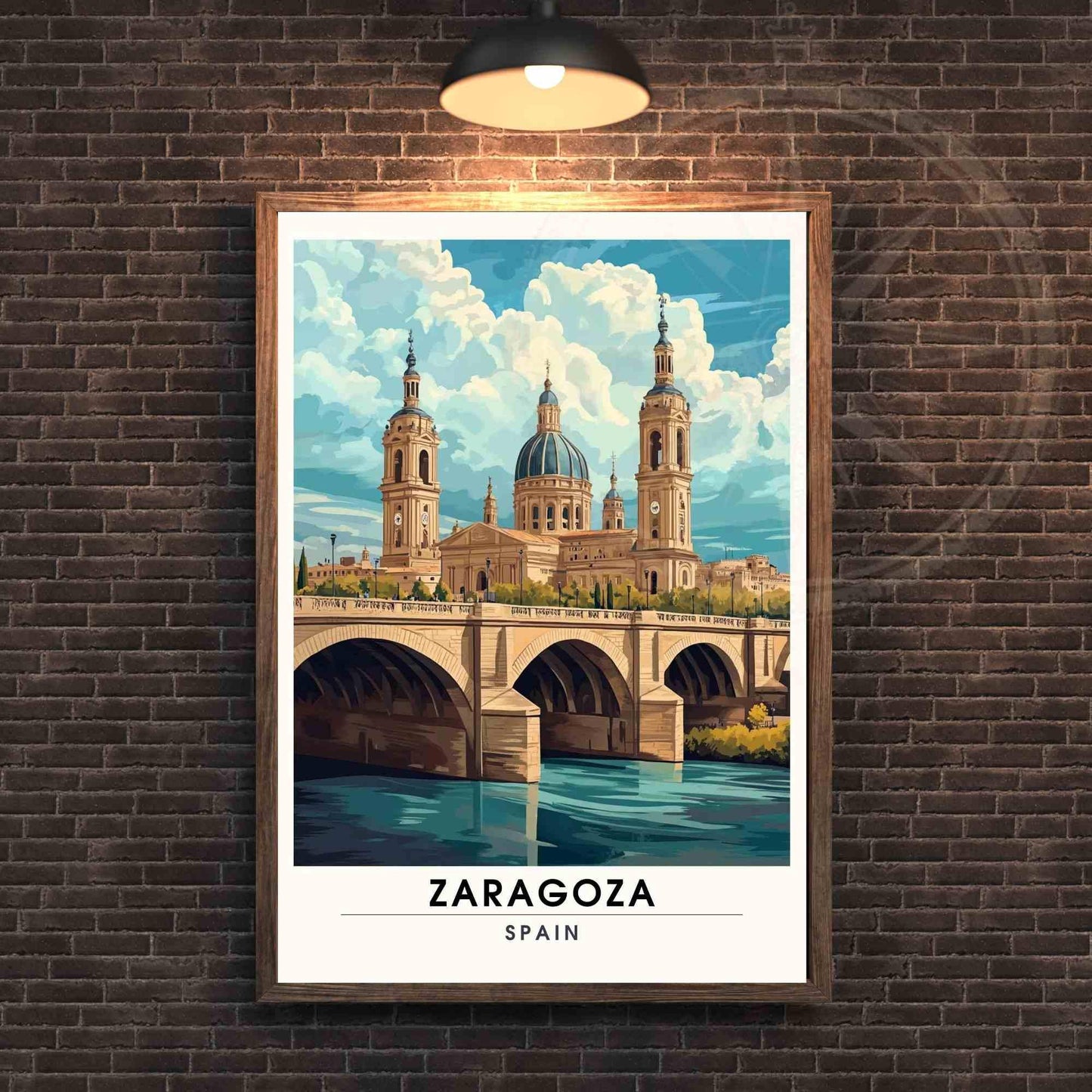 Affiche de voyage Saragosse | Impression Saragosse, Espagne