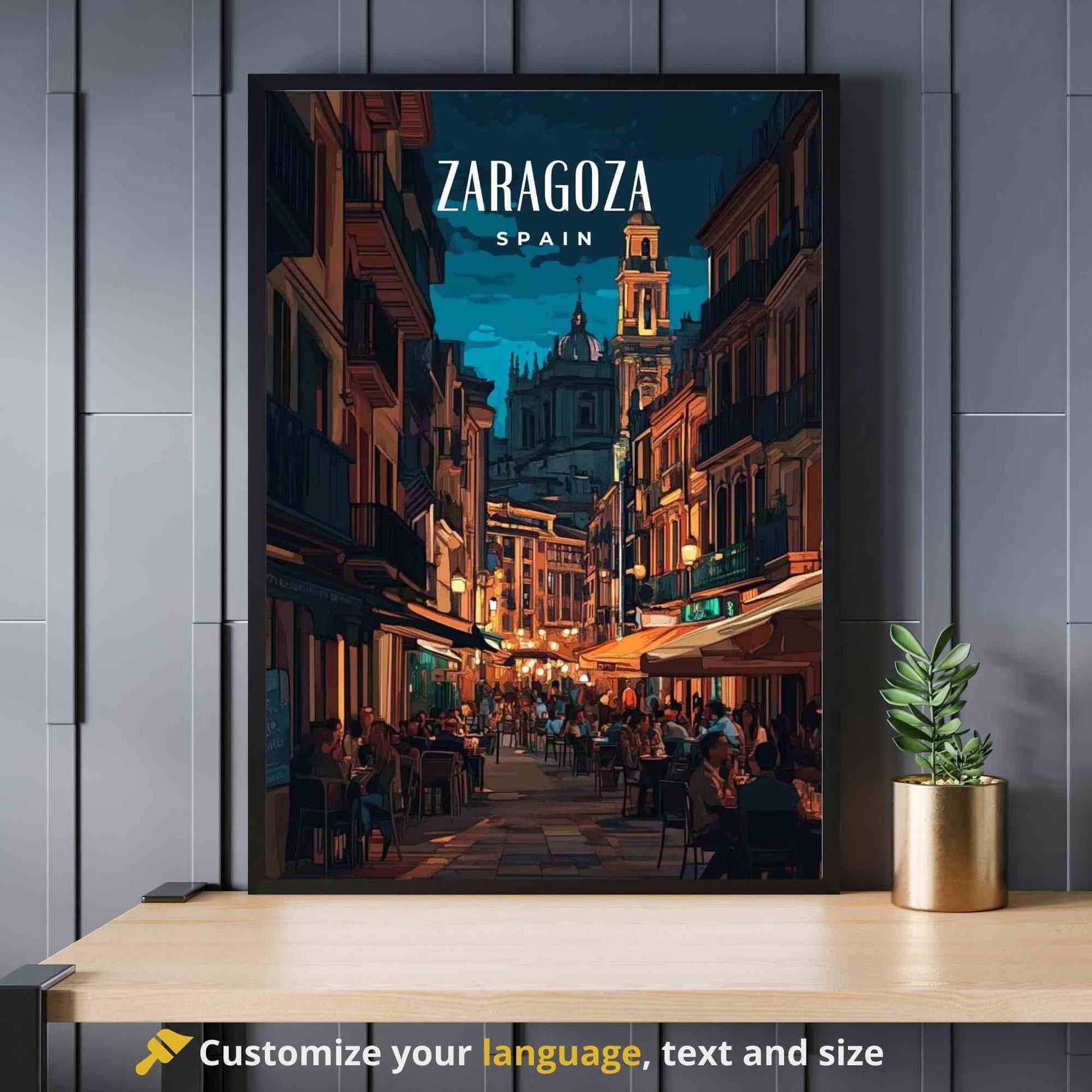 Zaragoza travel Poster | Zaragoza print - Spain