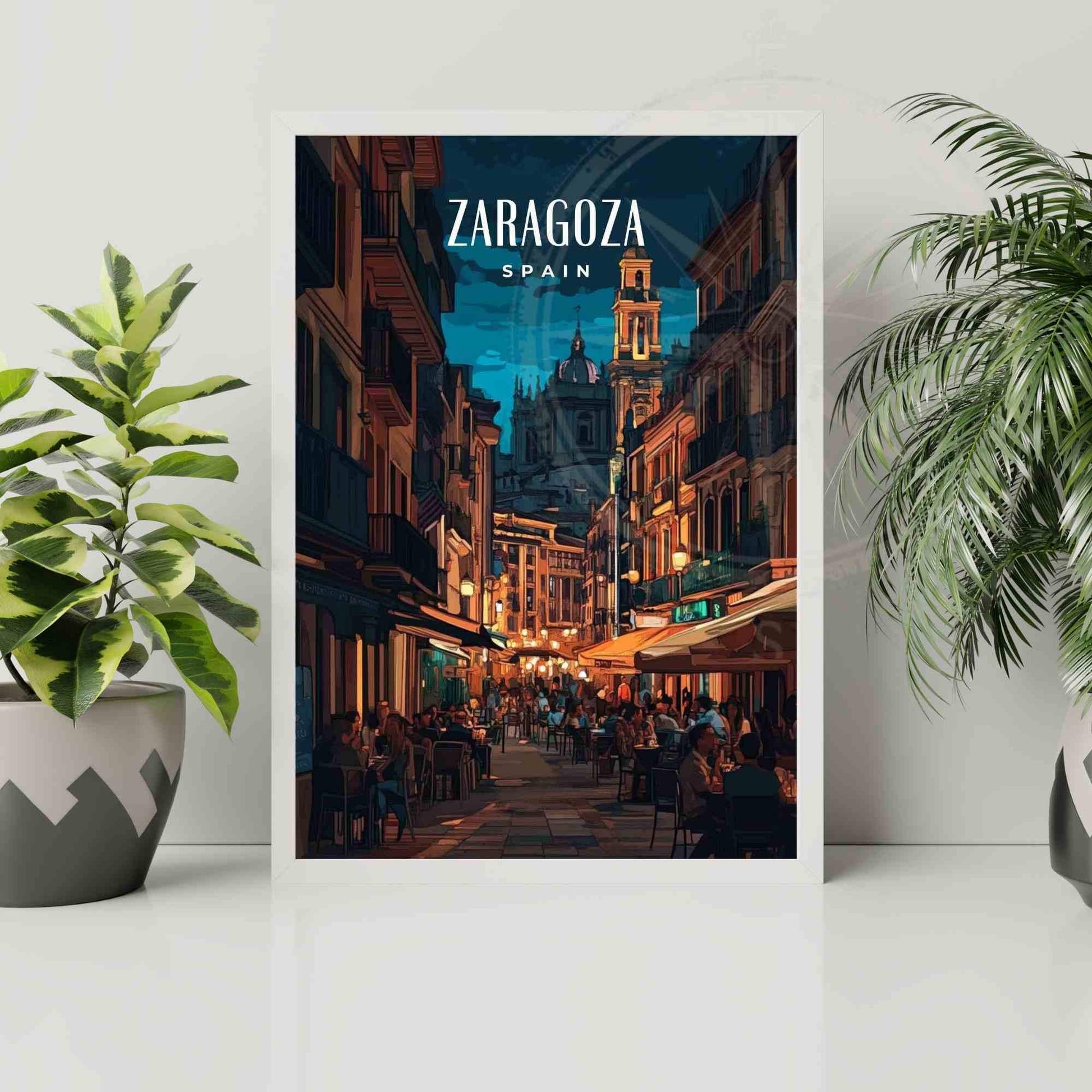 Zaragoza travel Poster | Zaragoza print - Spain