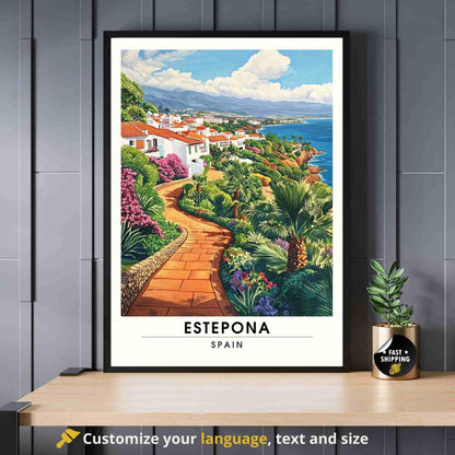 Estepona Poster | Estepona travel print - Spain