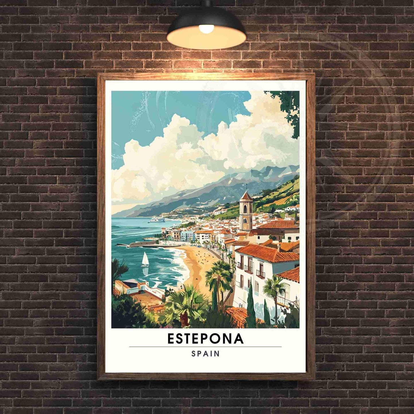 Affiche Estepona | Impression de voyage Estepona, Espagne - La plage