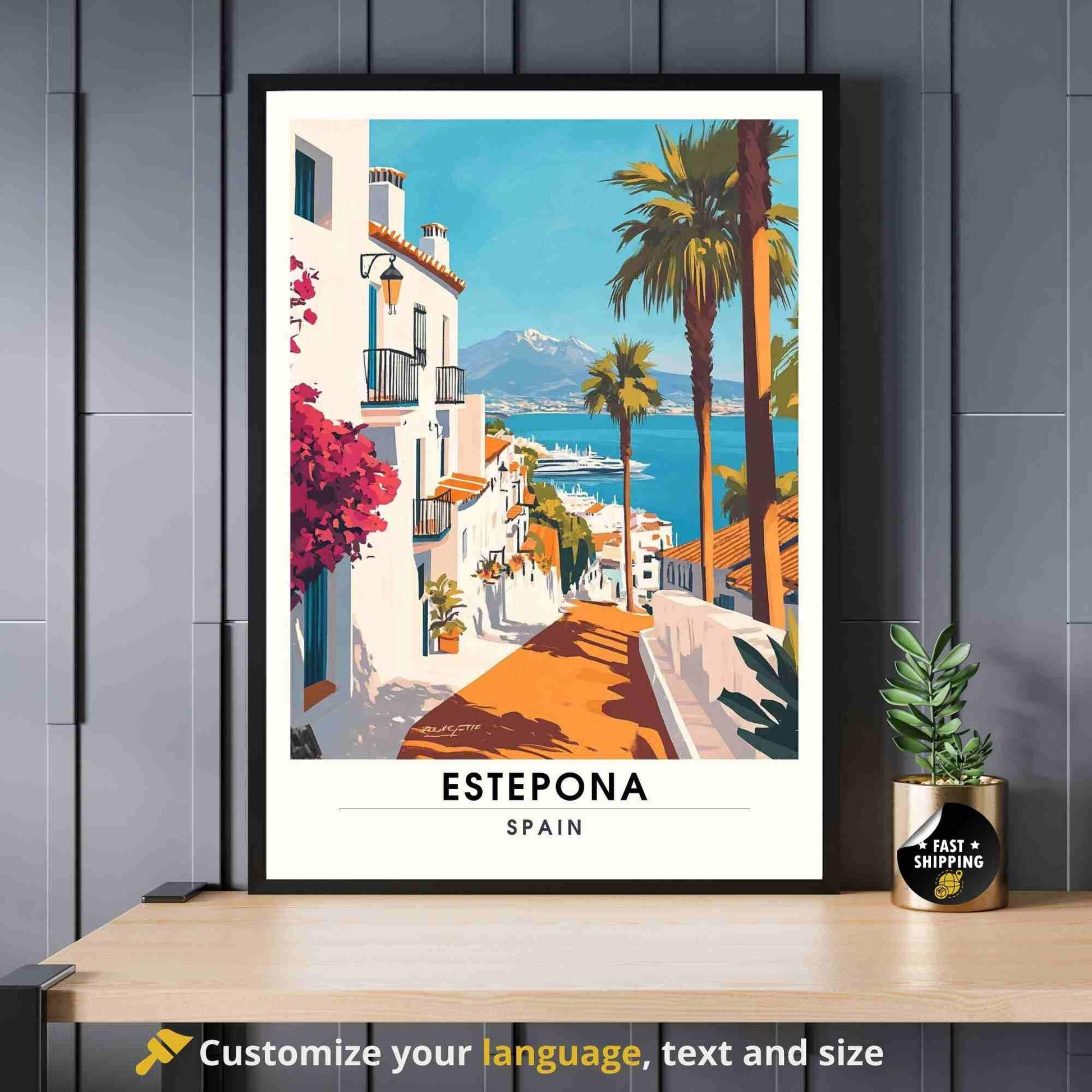 Estepona Poster | Estepona travel print - Spain