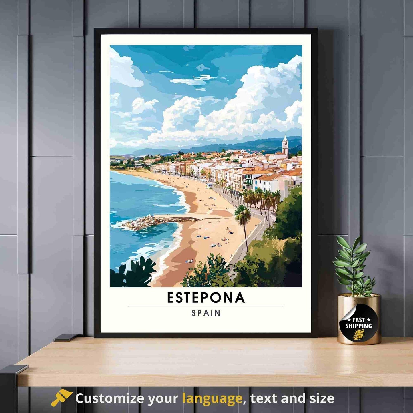 Affiche Estepona | Impression de voyage Estepona, Espagne