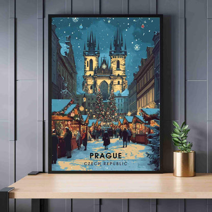 Affiche de noël Prague