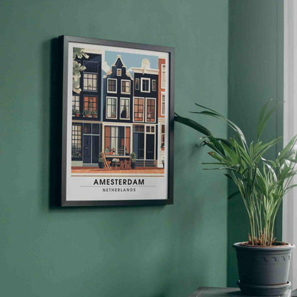 Affiche Amsterdam | Impression de voyage Amsterdam, Pays-Bas