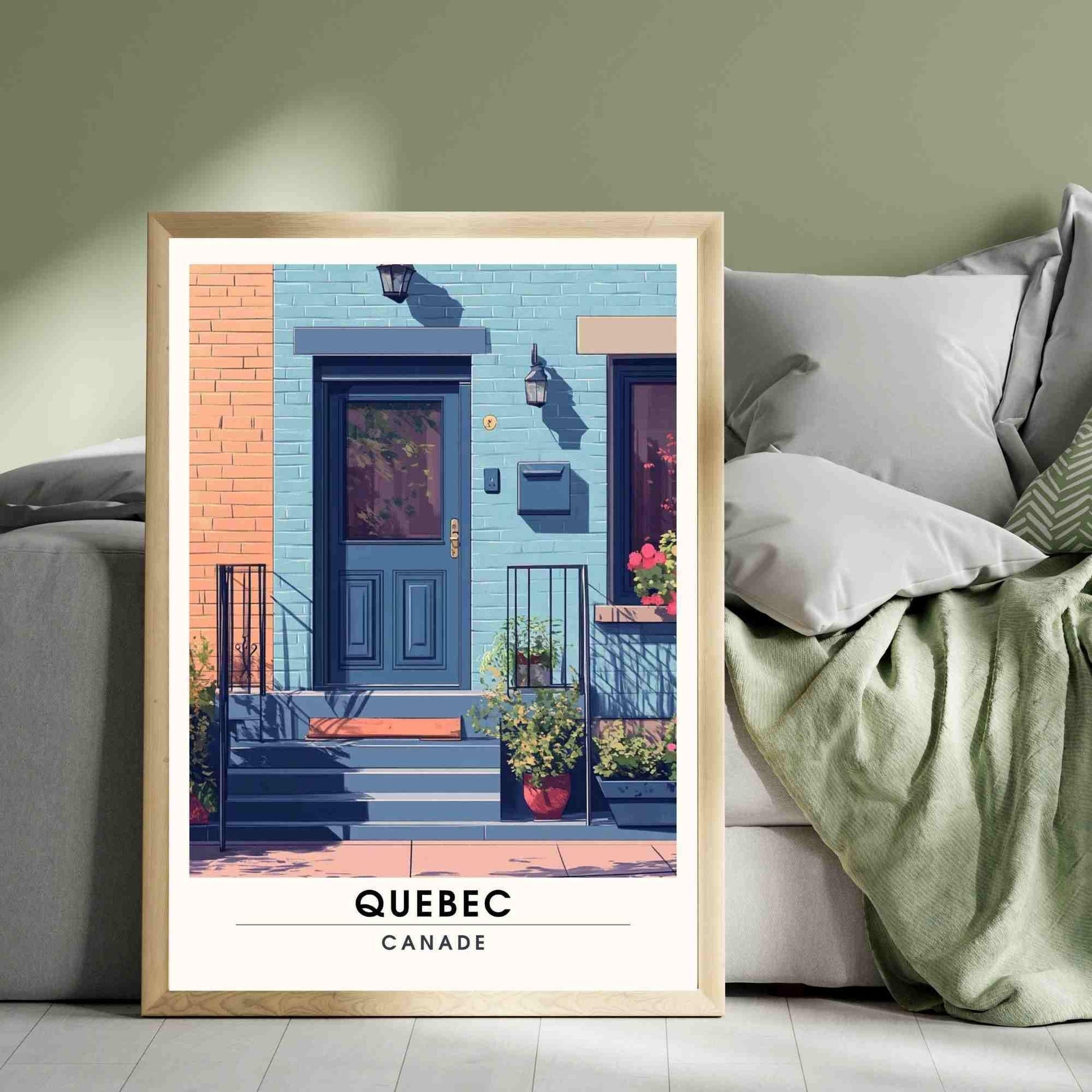 Quebec Poster | Quebec print - façades of Québec