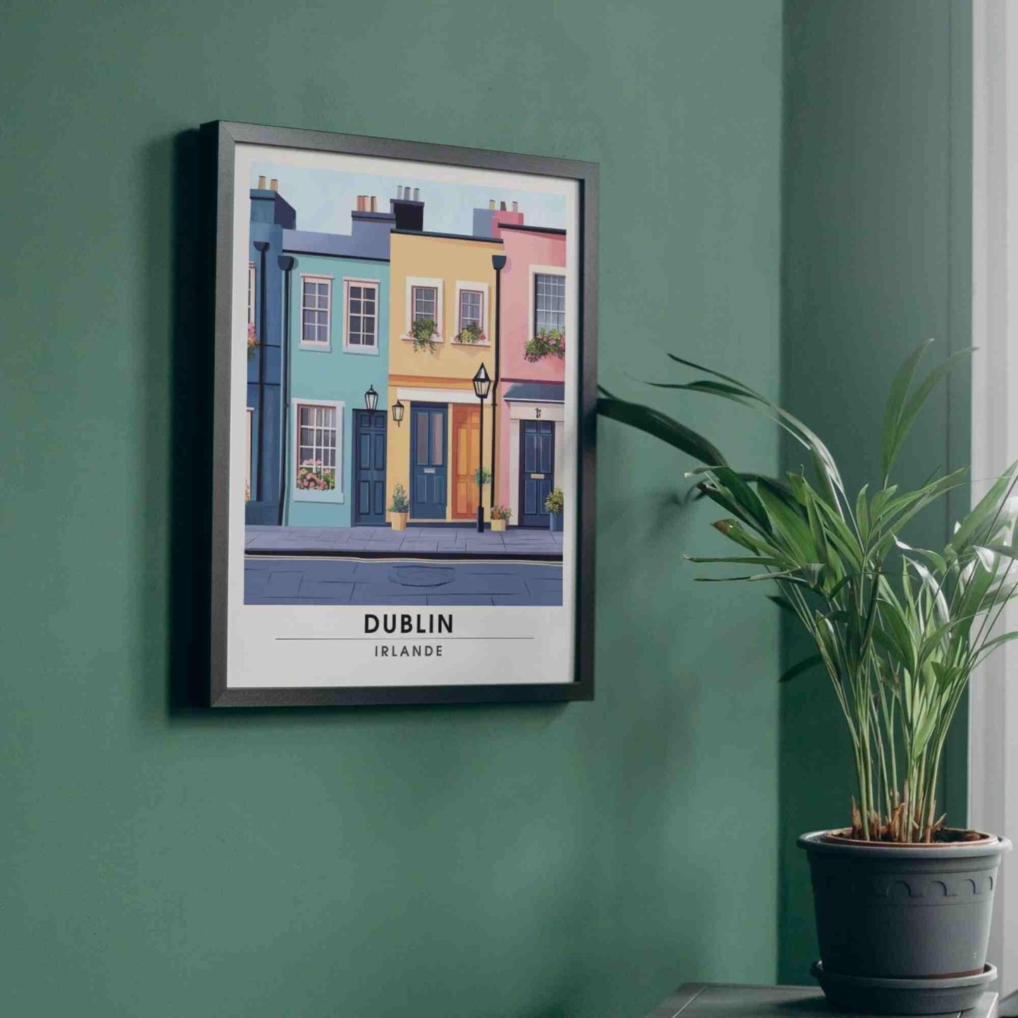 Dublin Poster | Dublin Print, Ireland - façades of Dublin