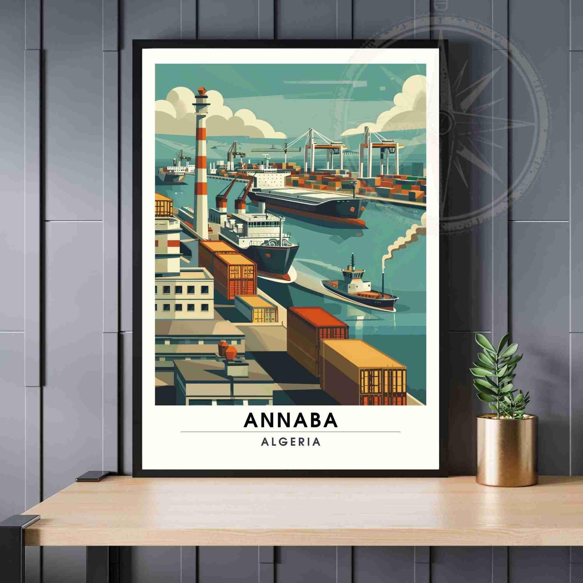 Affiche Annaba | Impression Annaba, Algérie - Port d&#39;Annaba