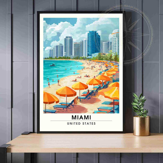 Miami Poster | Miami print, USA