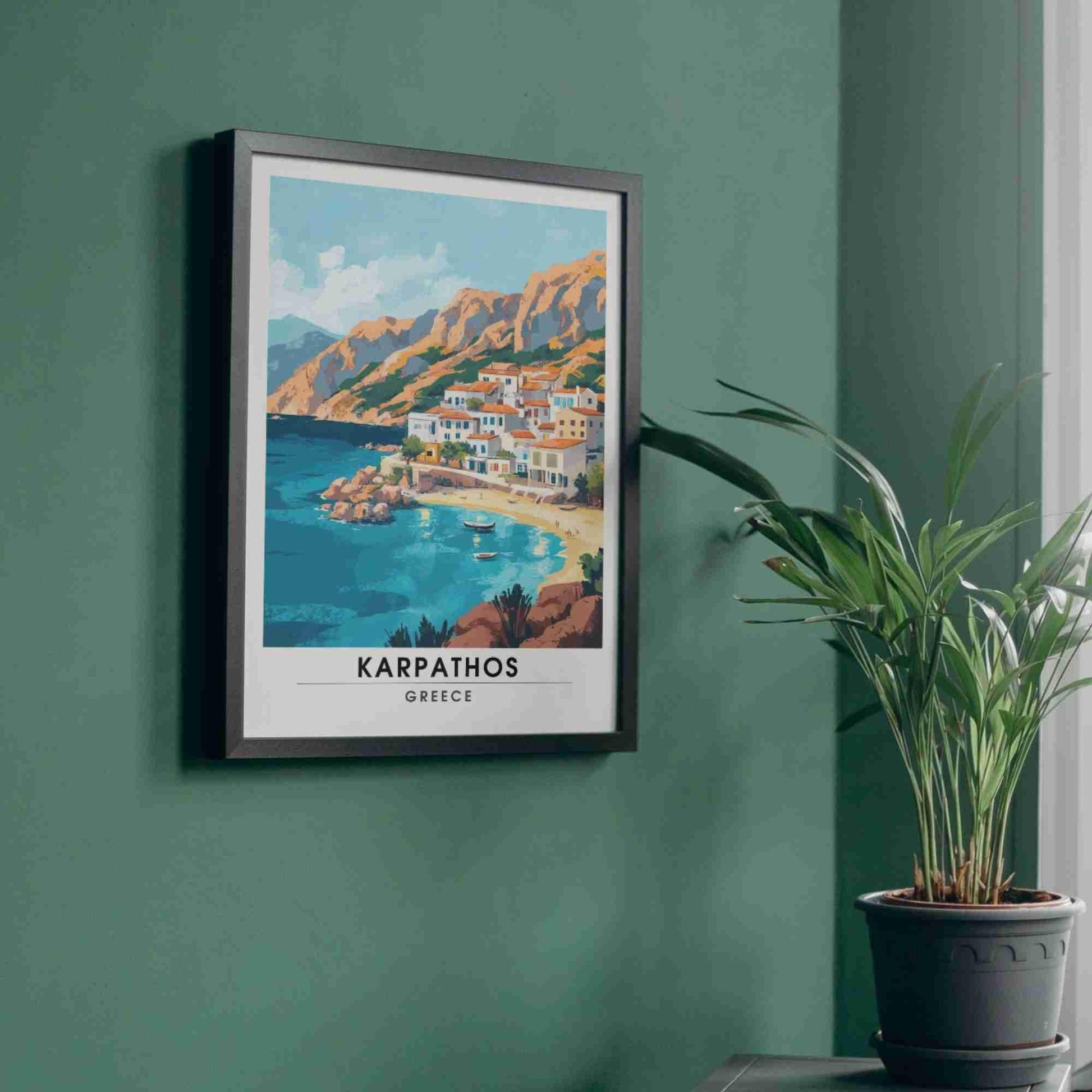 Affiche Karpathos | Impression de voyage Karpathos, Grèce