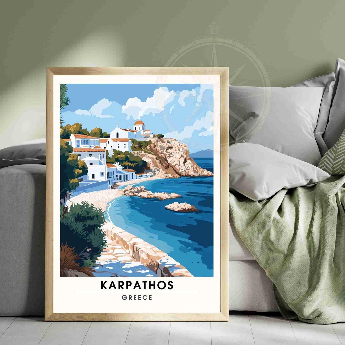 Affiche Karpathos | Impression de voyage Karpathos, Grèce