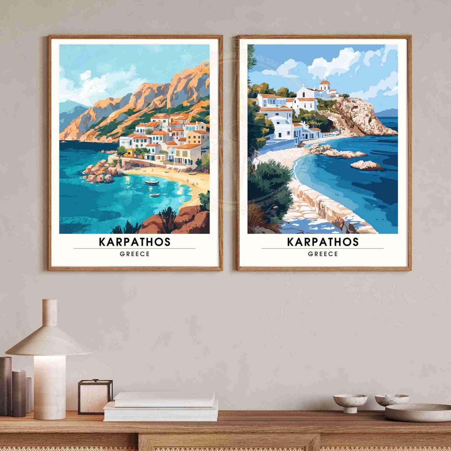 Affiche Karpathos | Impression de voyage Karpathos, Grèce