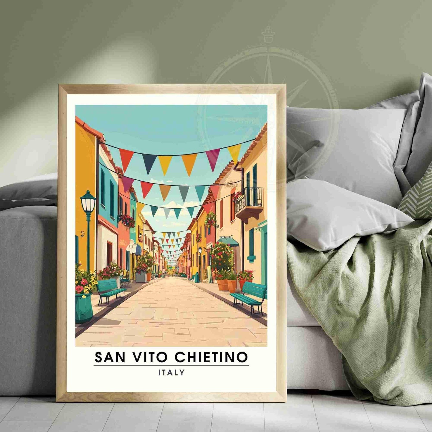 San Vito Chietino travel Poster | San Vito Chietino print, Italy