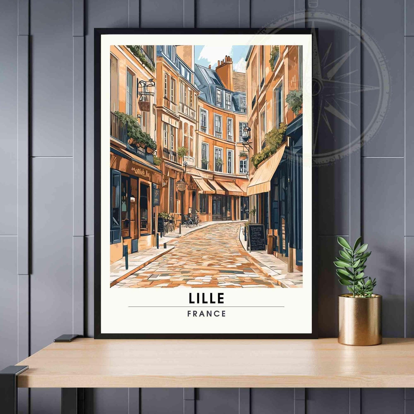 Affiche Lille | Impression de voyage Lille, France - Vieux-Lille