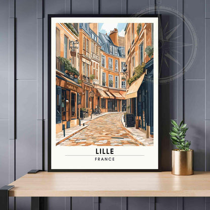 Affiche Lille | Impression de voyage Lille, France - Vieux-Lille