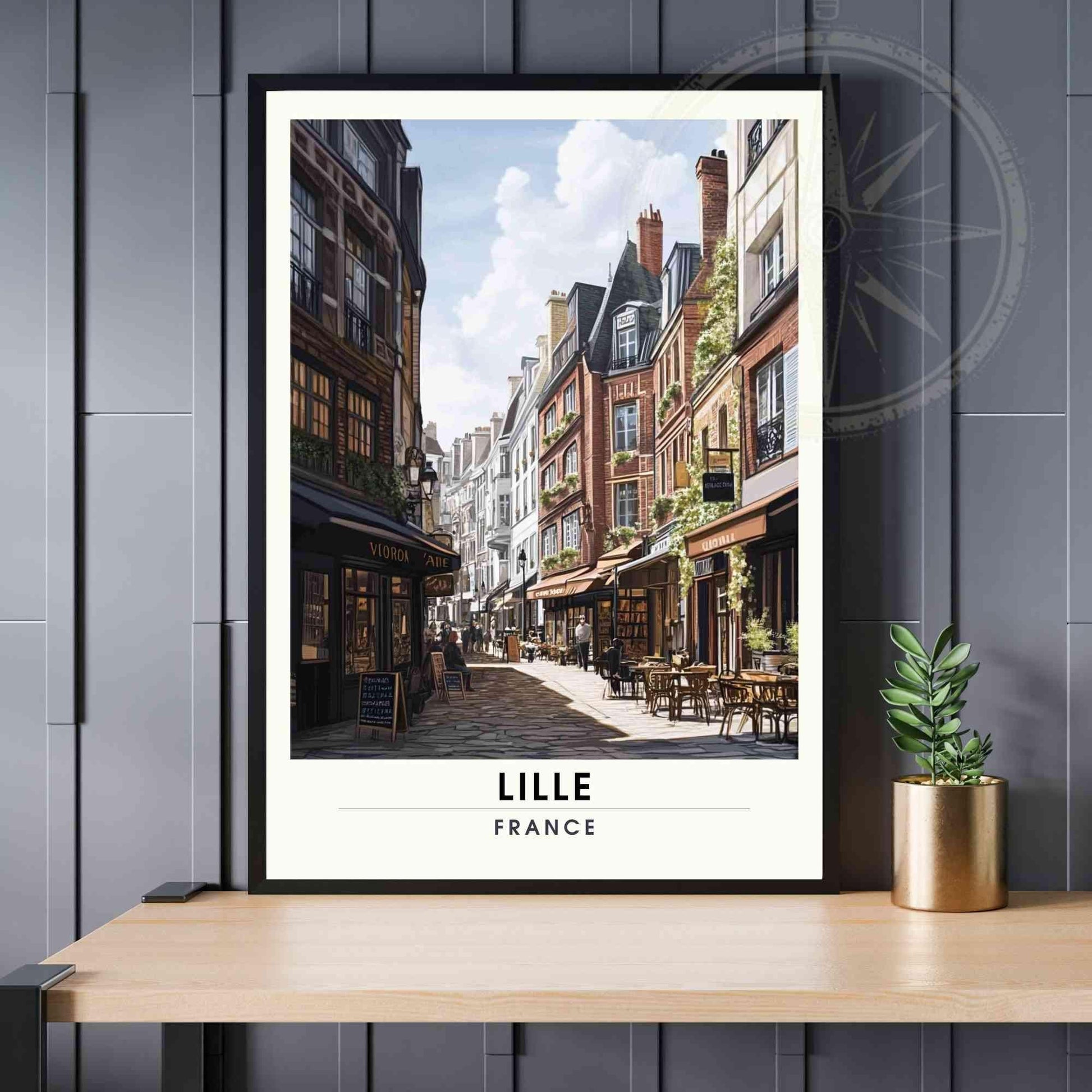 Affiche Lille | Impression de voyage Lille, France - Vieux-Lille