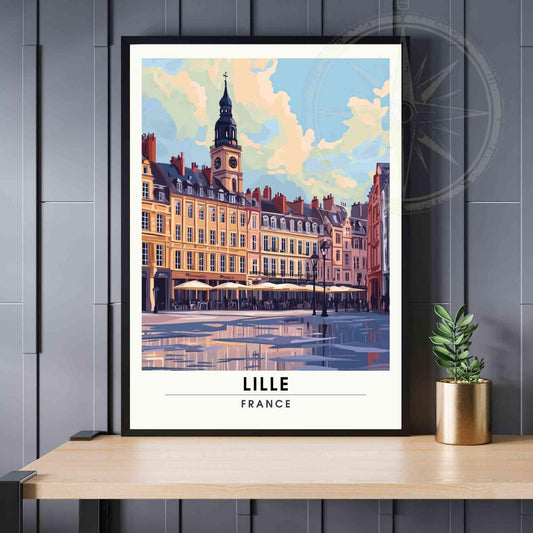 Affiche de voyage Lille | Impression Lille, France