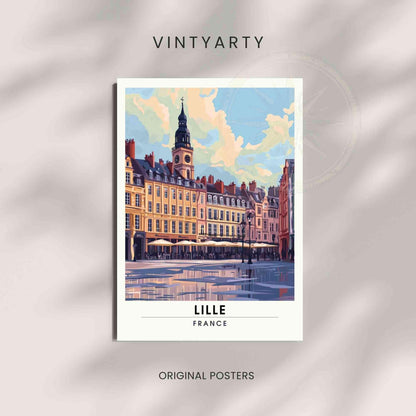 Affiche de voyage Lille | Impression Lille, France