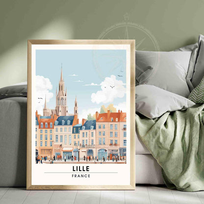 Affiche de voyage Lille | Impression Lille, France