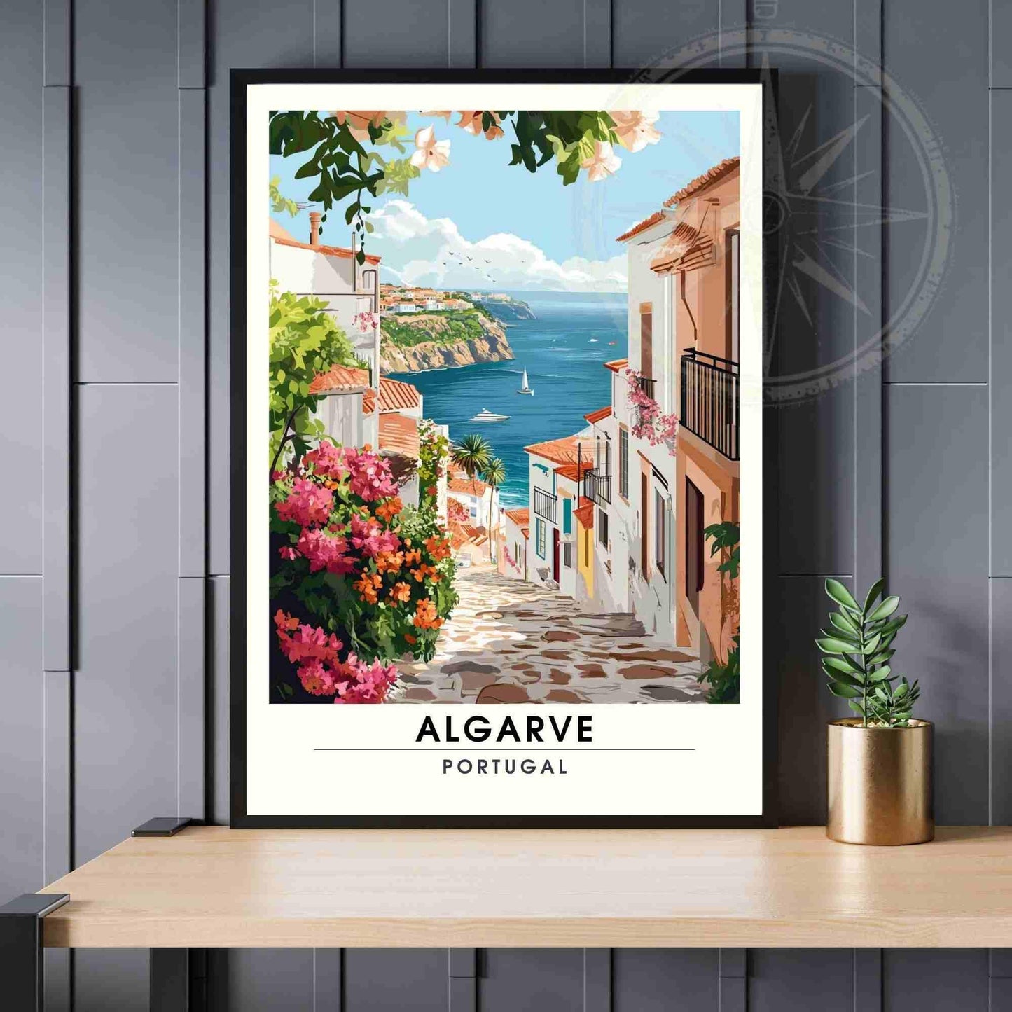 Algarve Poster | Algarve print, Portugal - Street view